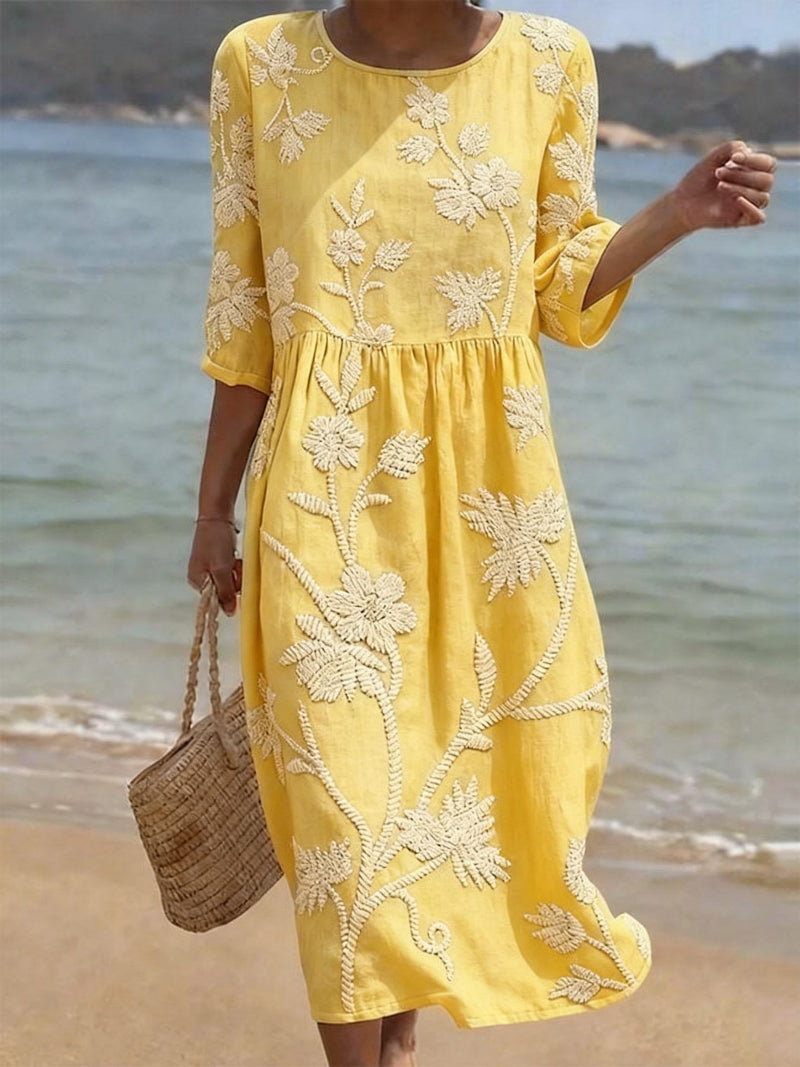 Blossom-Patterned Dress