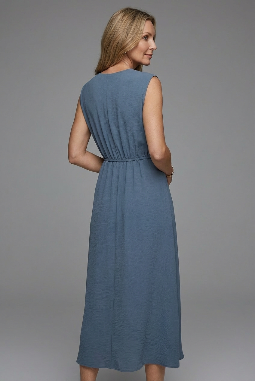 Sophia™ | Sleeveless Twist Waist Midi Dress