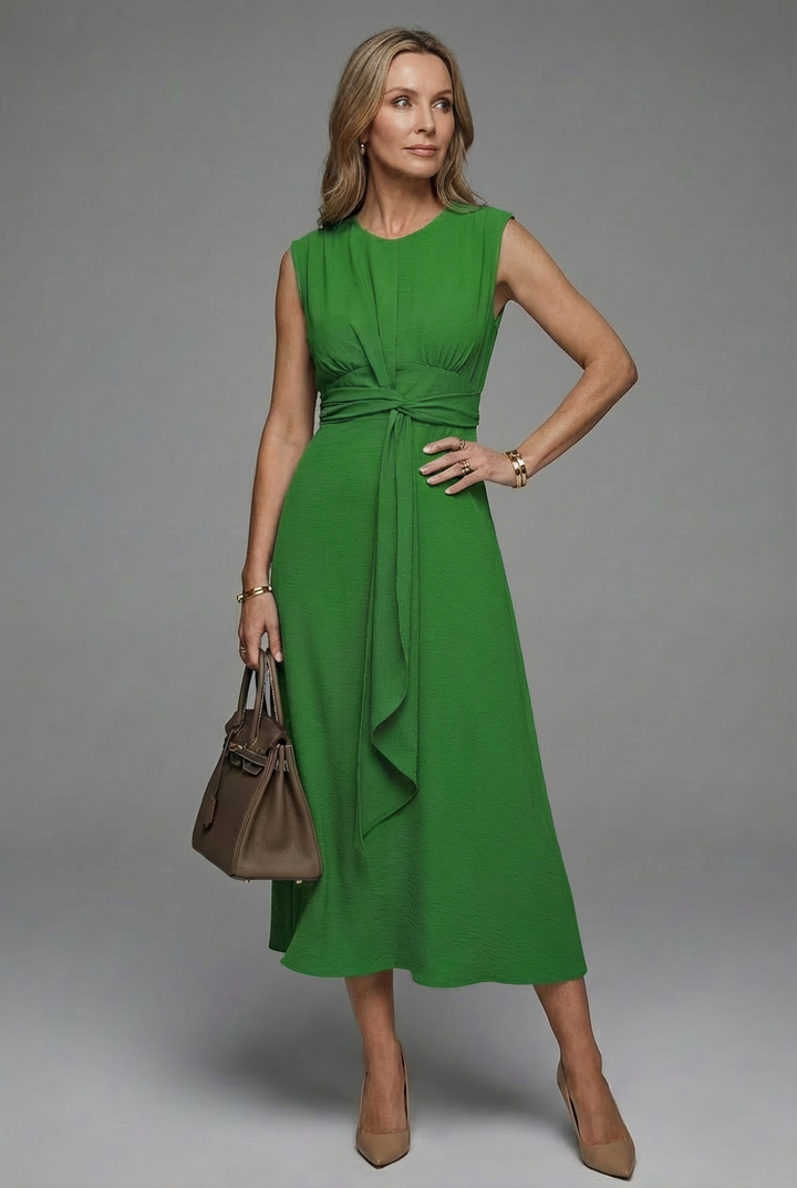 Sophia™ | Sleeveless Twist Waist Midi Dress