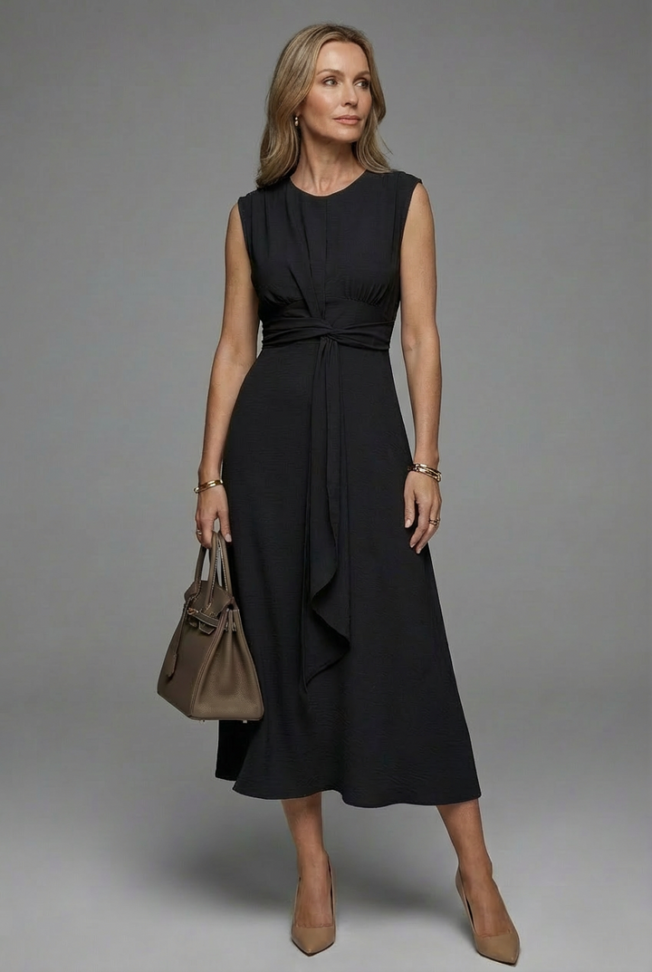 Sophia™ | Sleeveless Twist Waist Midi Dress