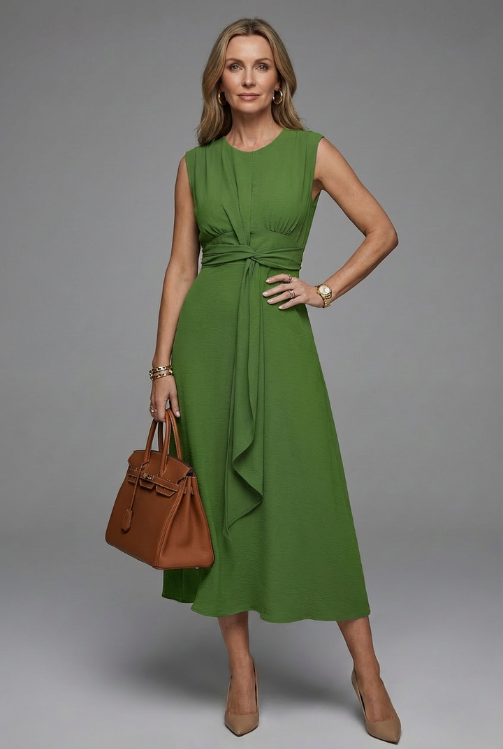 Sophia™ | Sleeveless Twist Waist Midi Dress