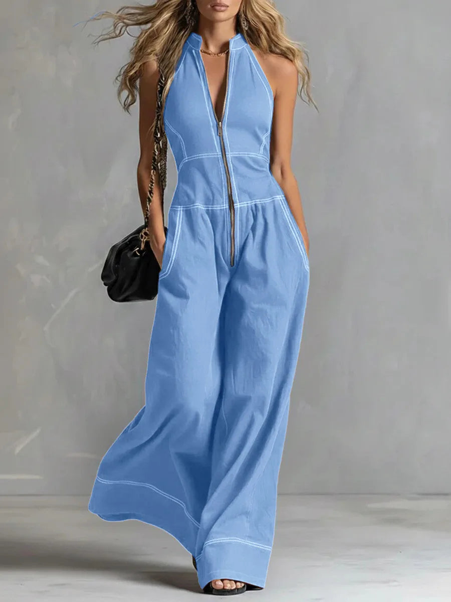Helena | Zip-Front Jumpsuit