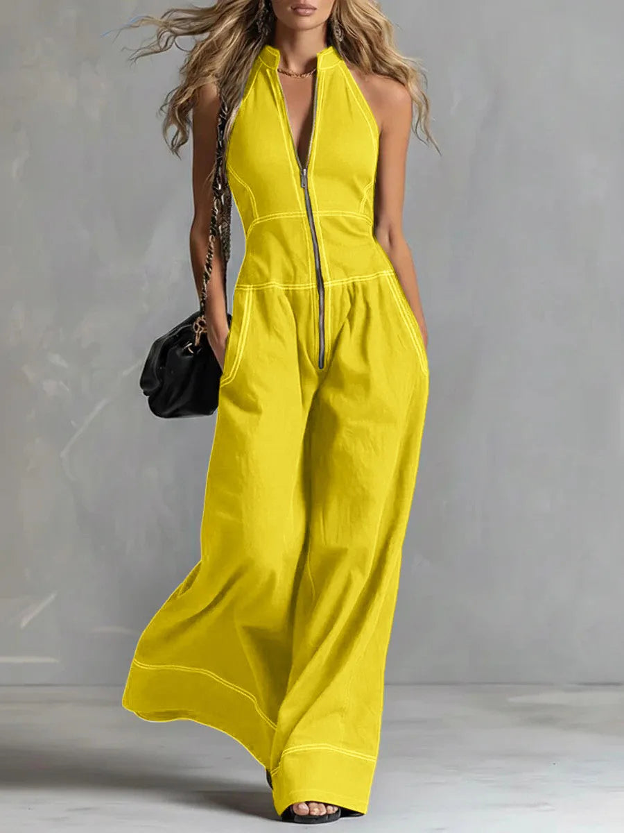 Helena | Zip-Front Jumpsuit