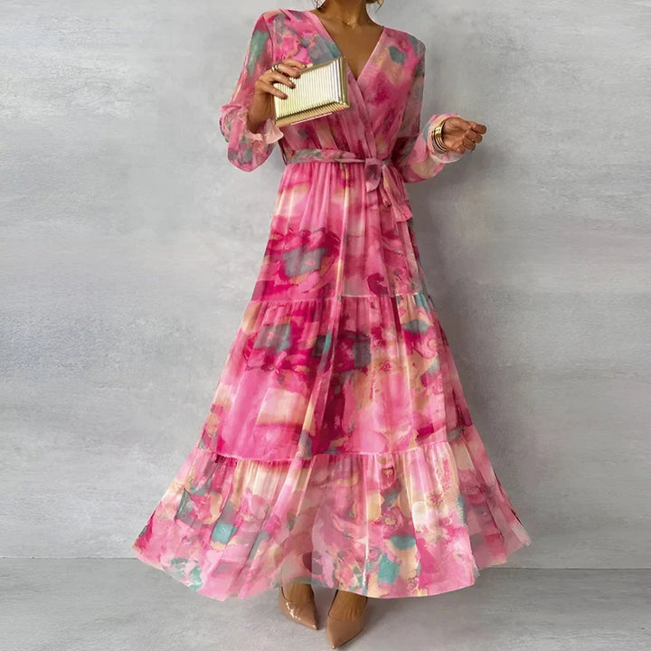 LUCIA | Adjustable Floral Pattern Long Summer Dress
