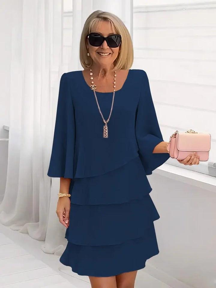 Elise – Fluid Elegance Dress with Ruffles