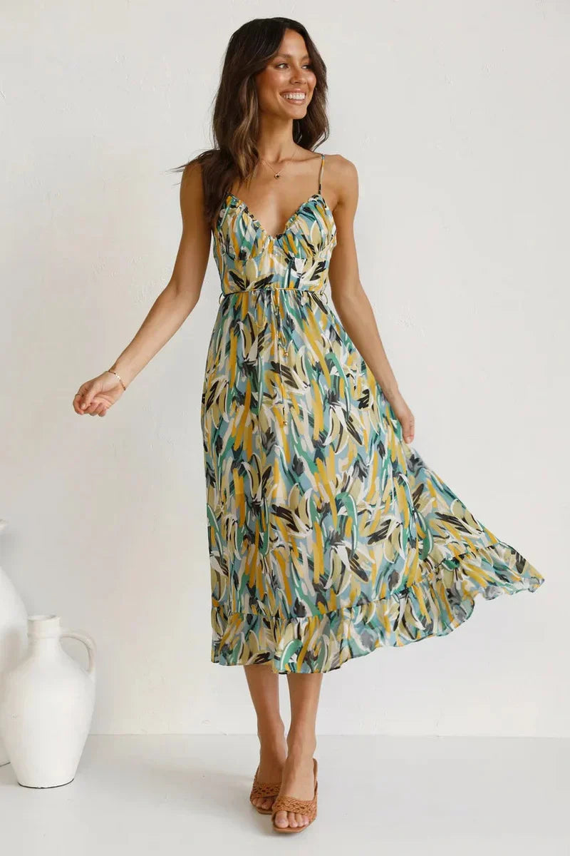 GABRIELLA | Breezy Printed Summer Dress for Effortless Comfort and Radiant Style