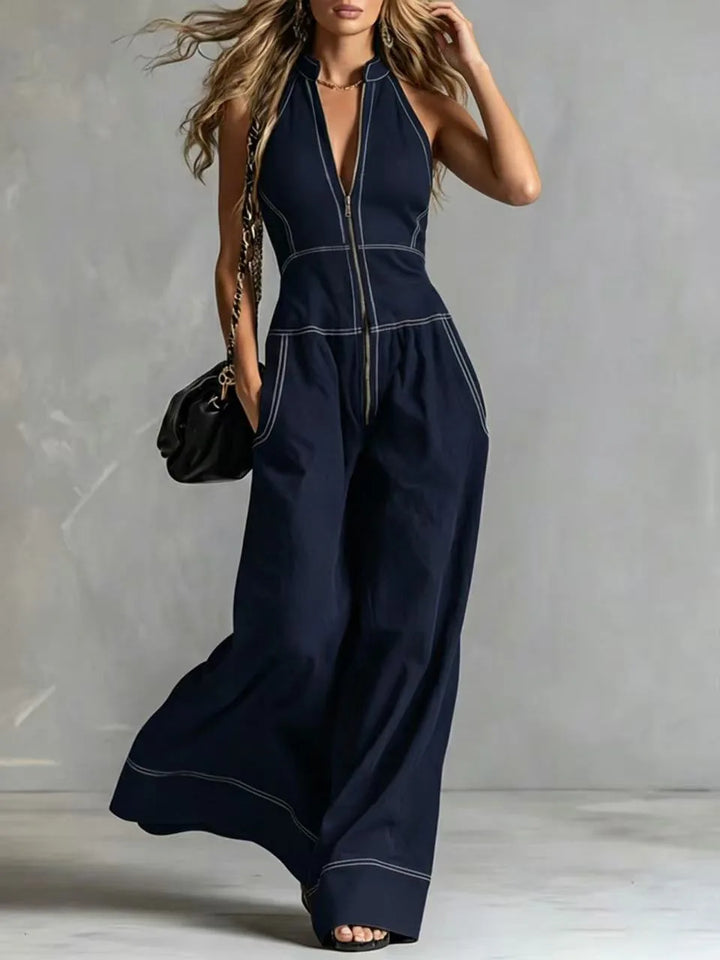 Helena | Zip-Front Jumpsuit
