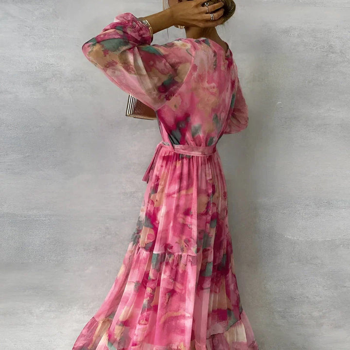LUCIA | Adjustable Floral Pattern Long Summer Dress