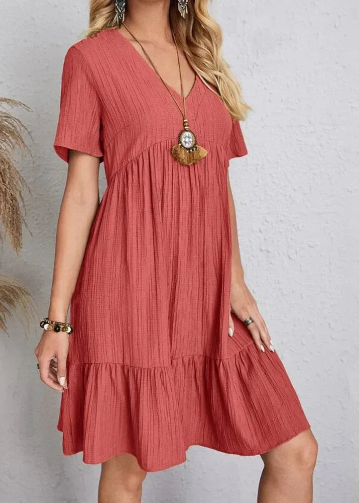Enora - Elegant dress flattering for the belly