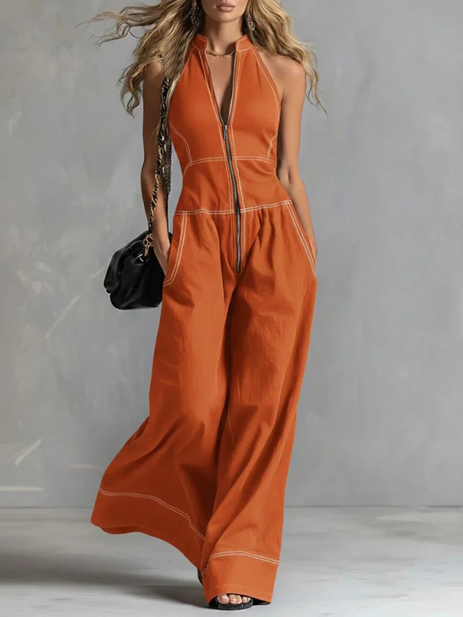 Helena | Zip-Front Jumpsuit