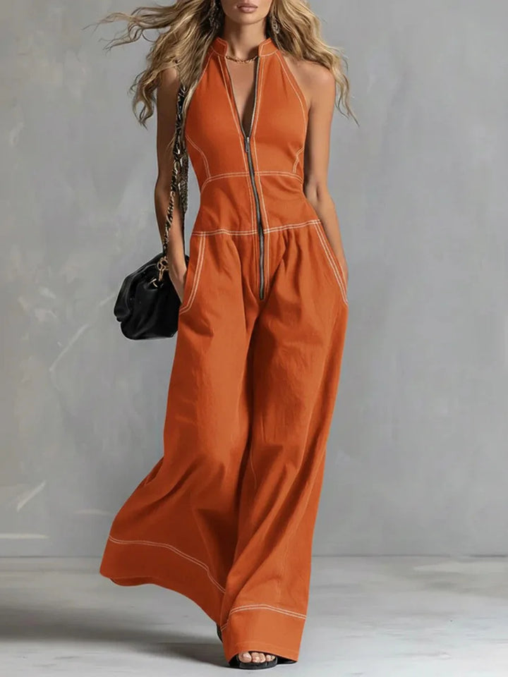 Helena | Zip-Front Jumpsuit