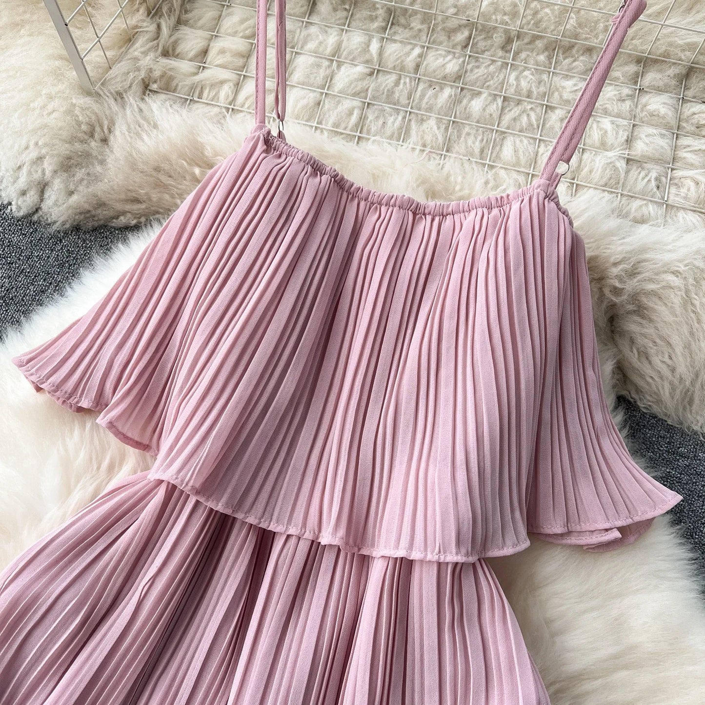 Pleated Wide Leg Summer Jumpsuit