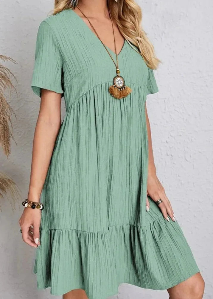 Enora - Elegant dress flattering for the belly