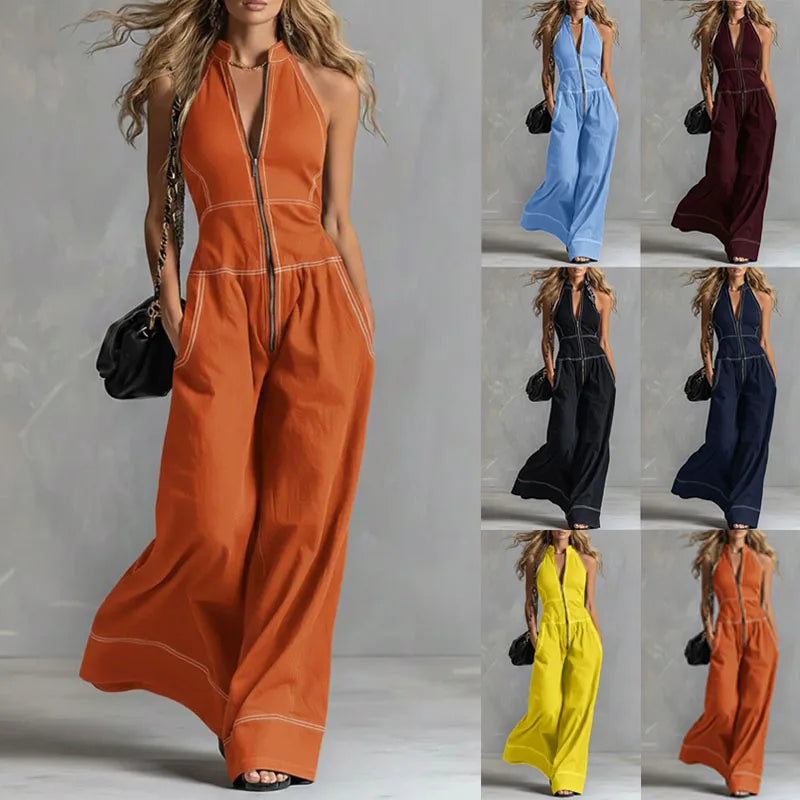 Helena | Zip-Front Jumpsuit