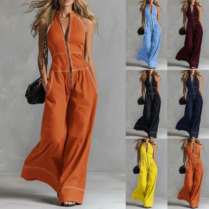 Helena | Zip-Front Jumpsuit