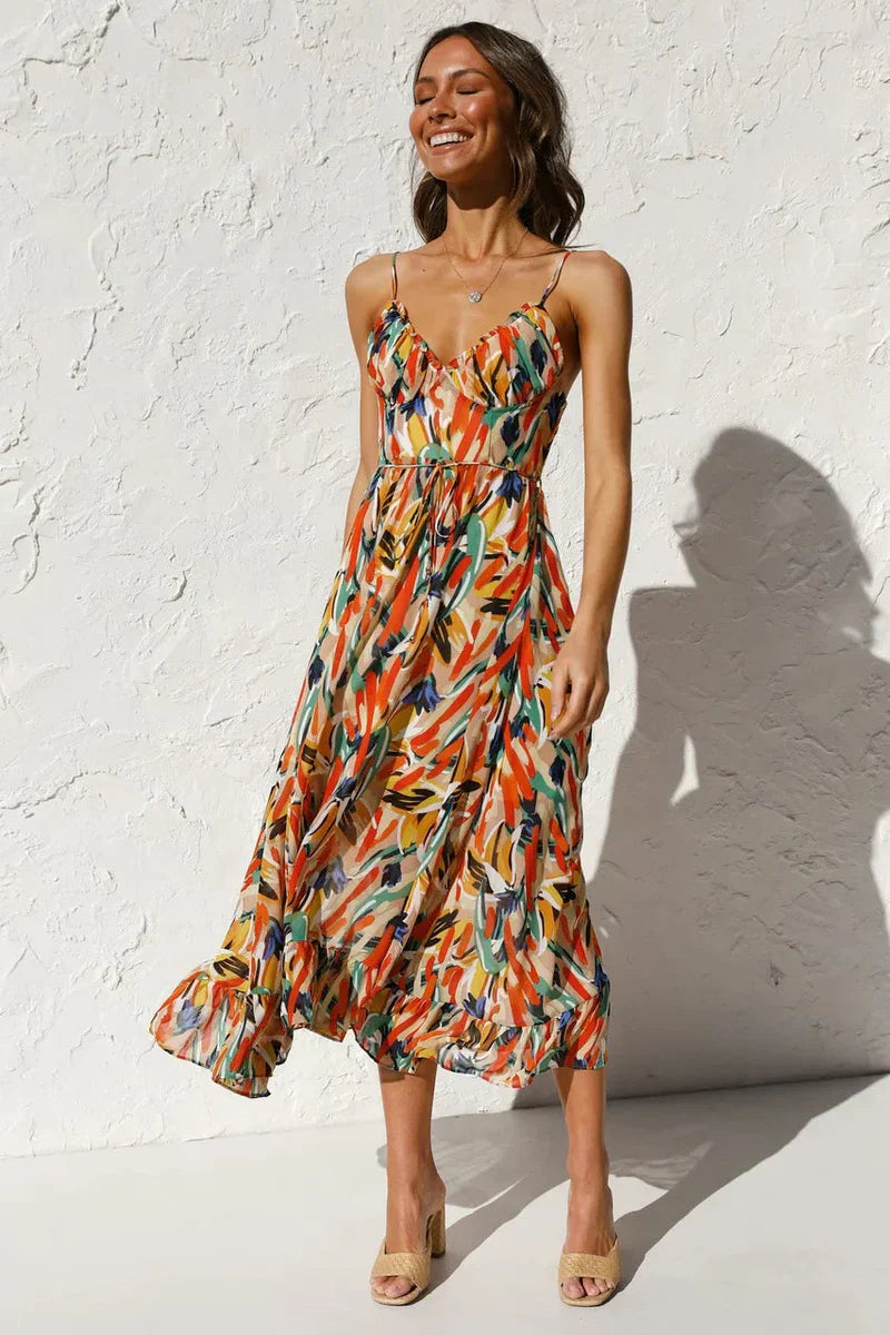 GABRIELLA | Breezy Printed Summer Dress for Effortless Comfort and Radiant Style