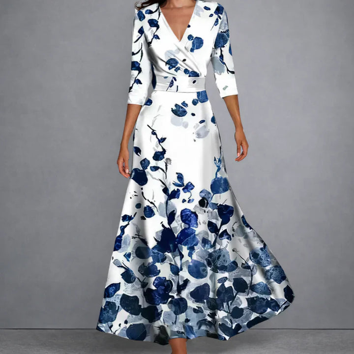 CALLA | Elegant Floral Maxi Dress for Confident Sculpting