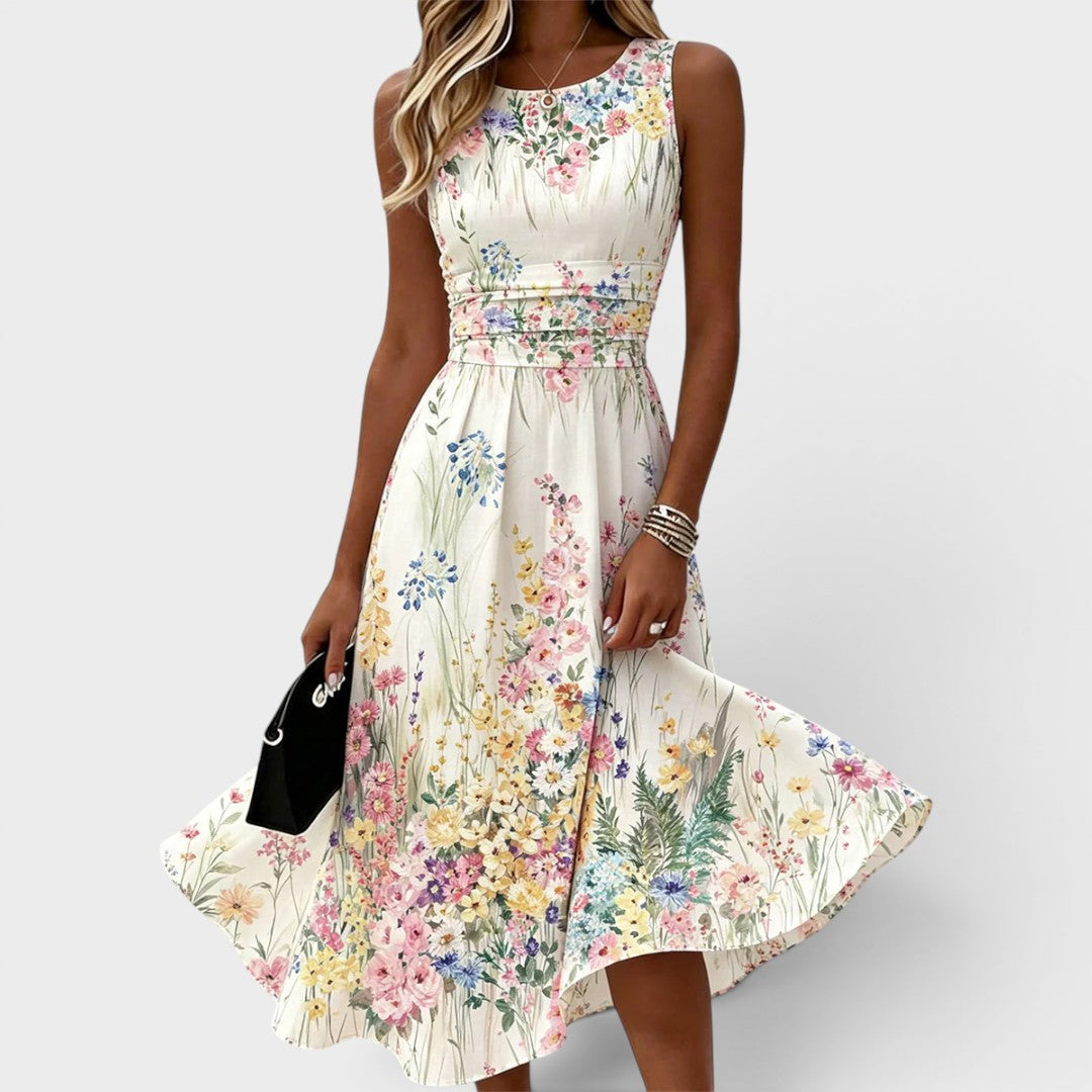 Sloane – Sleeveless Floral Midi Dress
