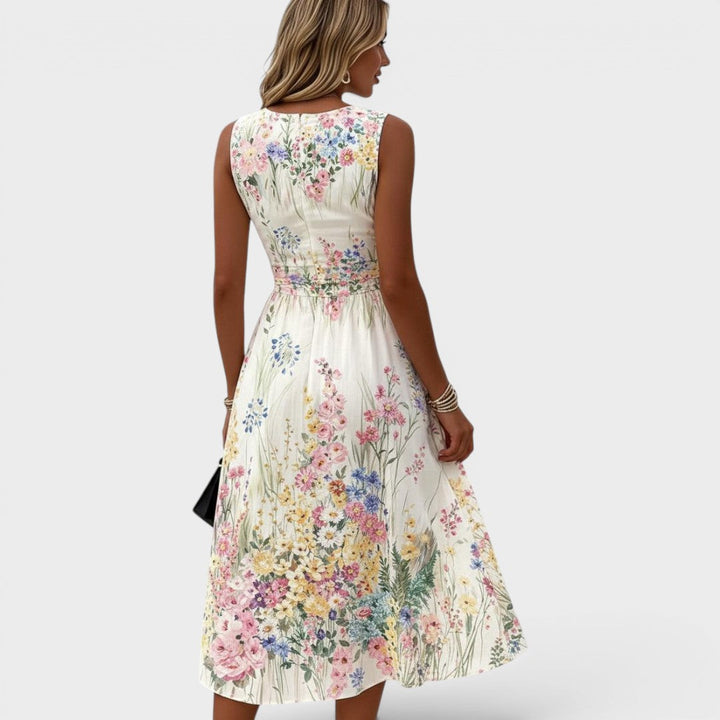 Sloane – Sleeveless Floral Midi Dress