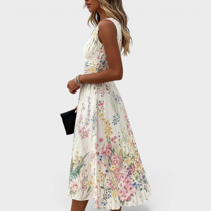 Sloane – Sleeveless Floral Midi Dress