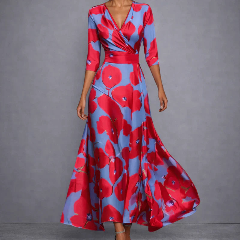 CALLA | Elegant Floral Maxi Dress for Confident Sculpting