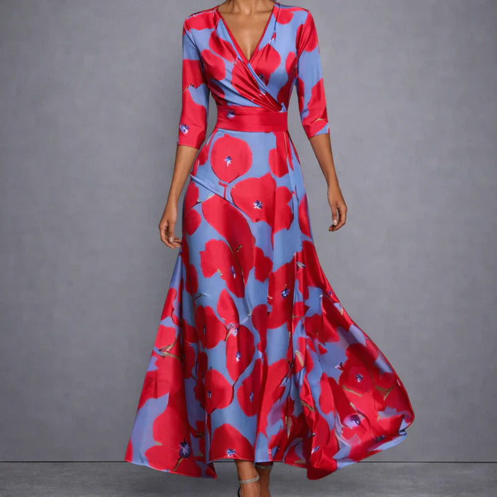CALLA | Elegant Floral Maxi Dress for Confident Sculpting