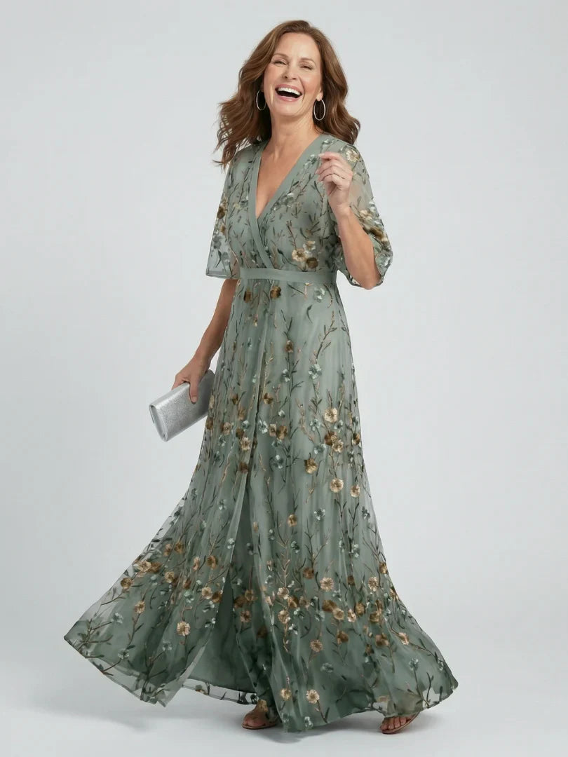 Willow™ | Embroidered Floral Maxi Dress