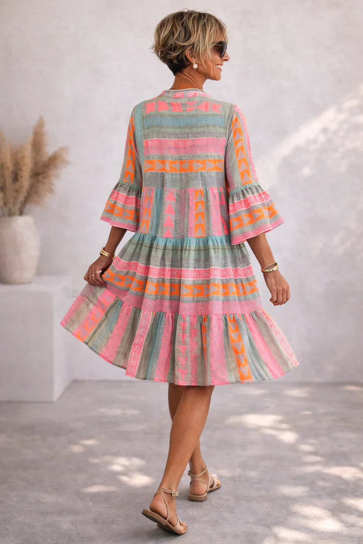NOVA | Breezy Midi Dress in Vibrant Colors for Weekend Relaxation