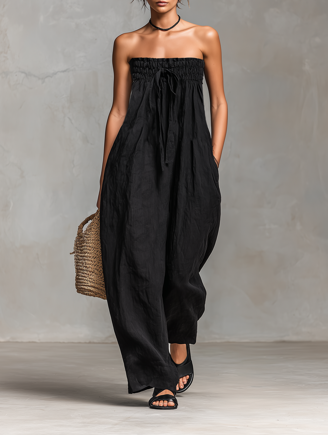 Mia | Relaxed Fit Linen Jumpsuit