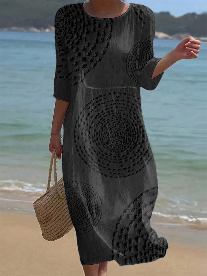 Améliane™ — Graceful Midi Dress Featuring Exquisite Details