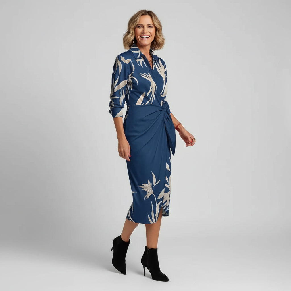 Sienna™ | Printed Wrap Midi Dress