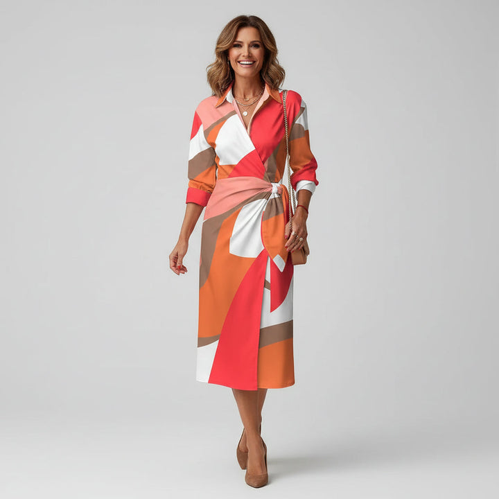 Sienna™ | Printed Wrap Midi Dress