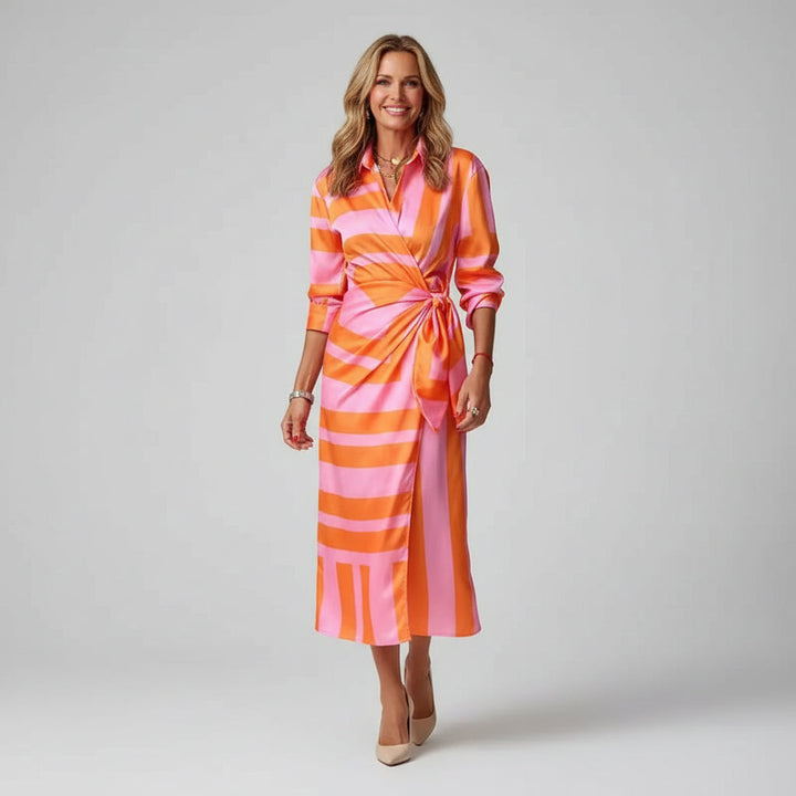 Sienna™ | Printed Wrap Midi Dress