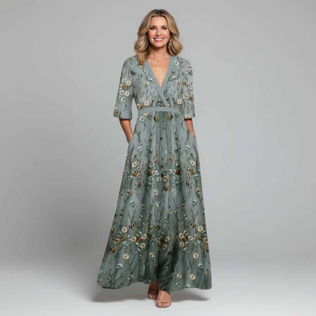Willow™ | Embroidered Floral Maxi Dress