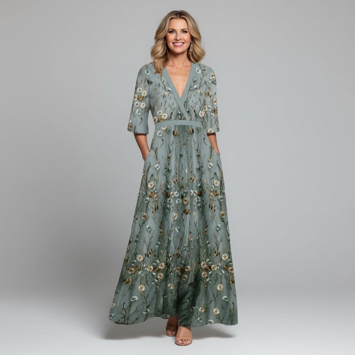 Willow™ | Embroidered Floral Maxi Dress