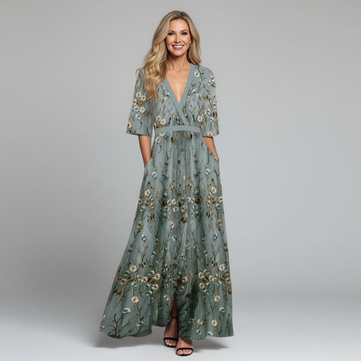 Willow™ | Embroidered Floral Maxi Dress