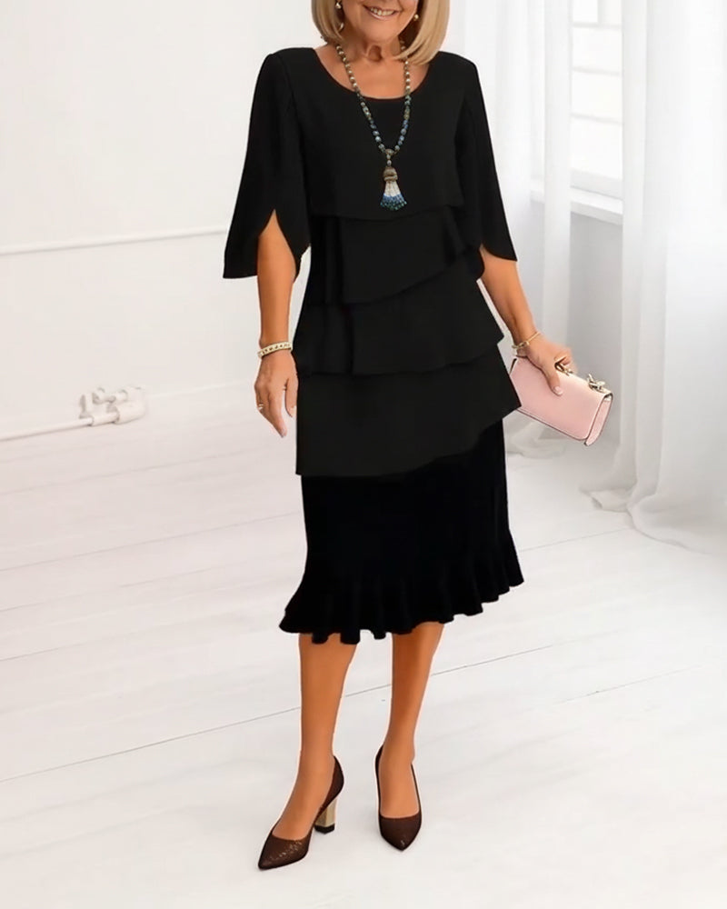 Sophie | Graceful Ruffled Dress with a Flowing Silhouette
