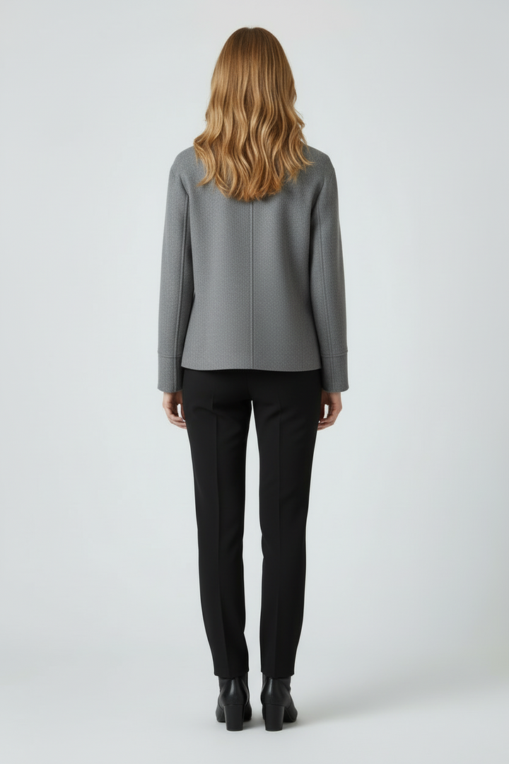 Women’s Jacket with Wide Collar and Button Front
