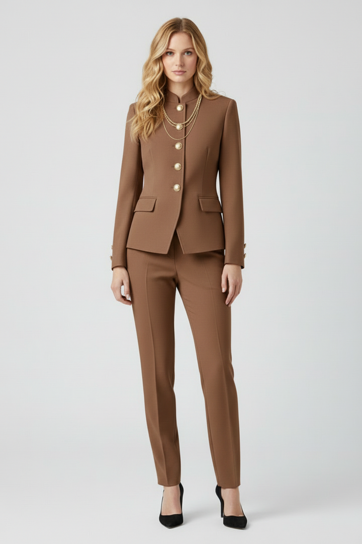Women’s Short Jacket with Button Front and Fitted Shape
