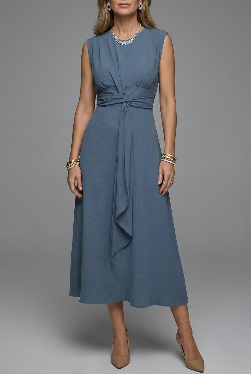 Sophia™ | Sleeveless Twist Waist Midi Dress
