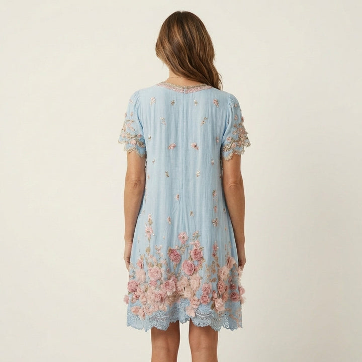 Rosalie™ | Floral Embroidered V-Neck Dress