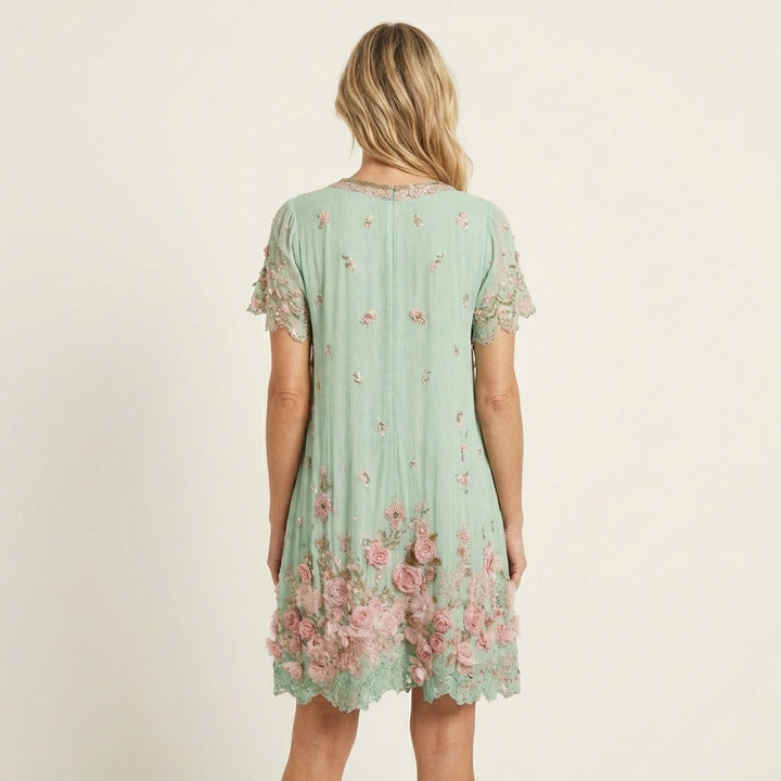Rosalie™ | Floral Embroidered V-Neck Dress