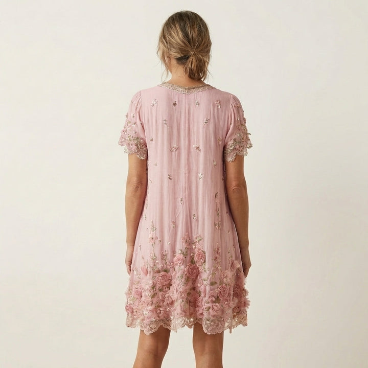 Rosalie™ | Floral Embroidered V-Neck Dress