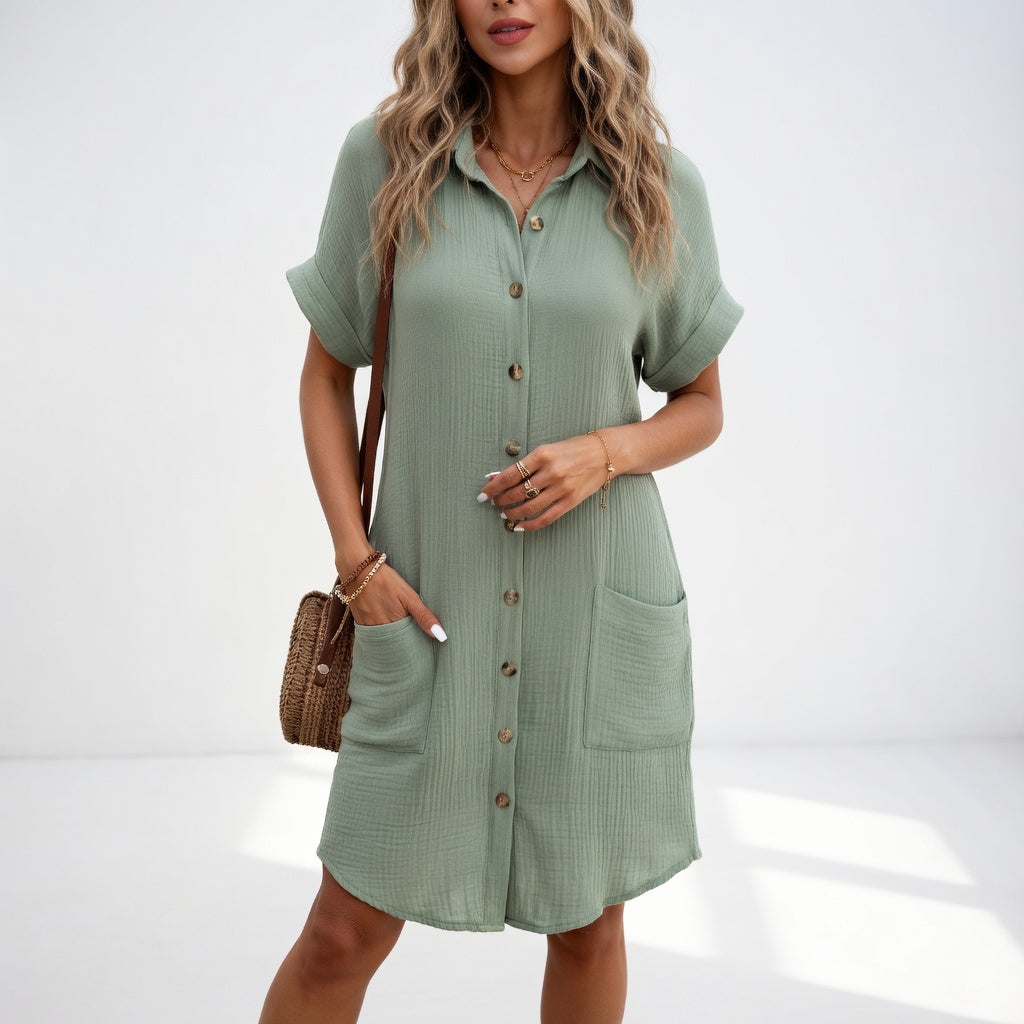 Béatrice™ — Chic and Effortless Shirt Dress