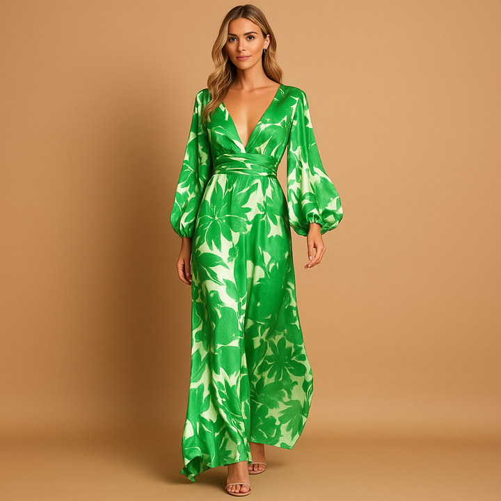 Solea™ | Floral Wrap Maxi Dress