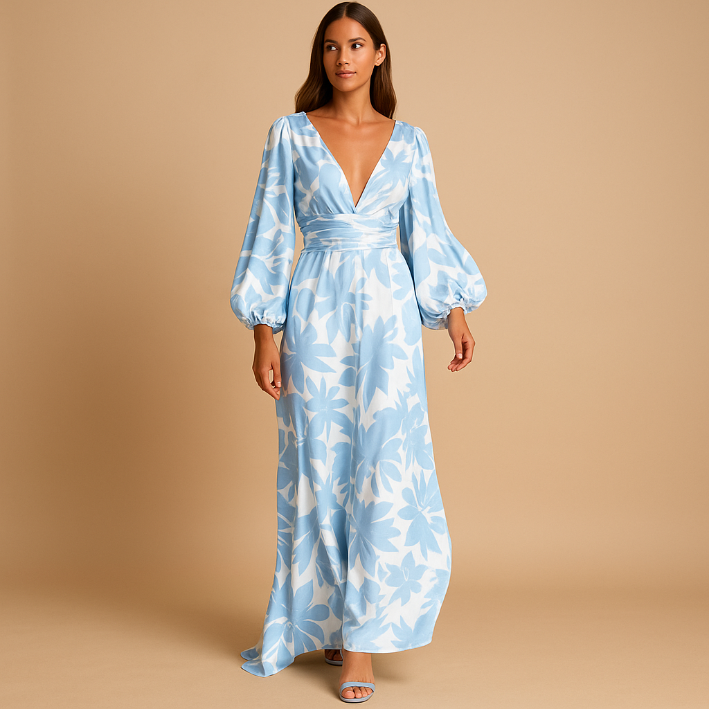 Solea™ | Floral Wrap Maxi Dress