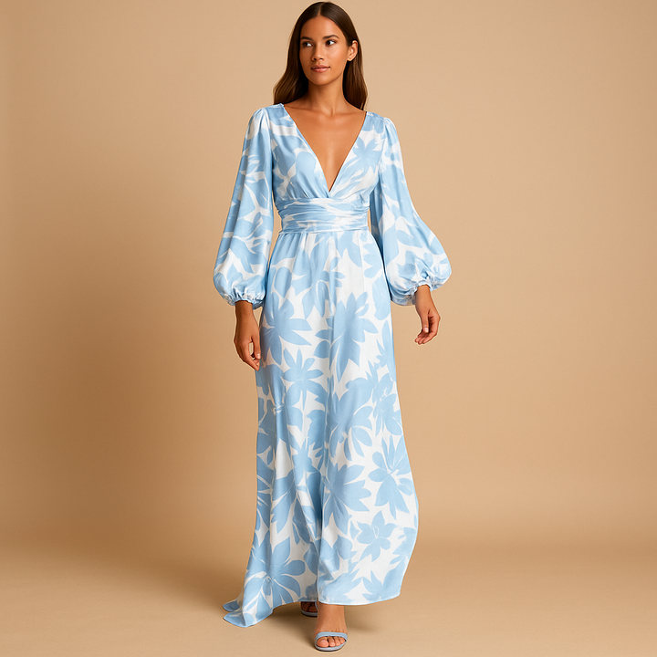 Solea™ | Floral Wrap Maxi Dress