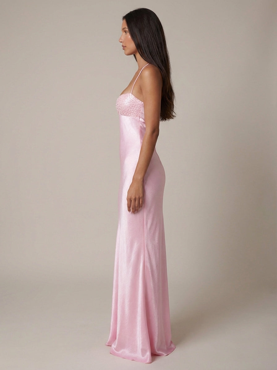Madison | Beaded Halter Maxi Dress