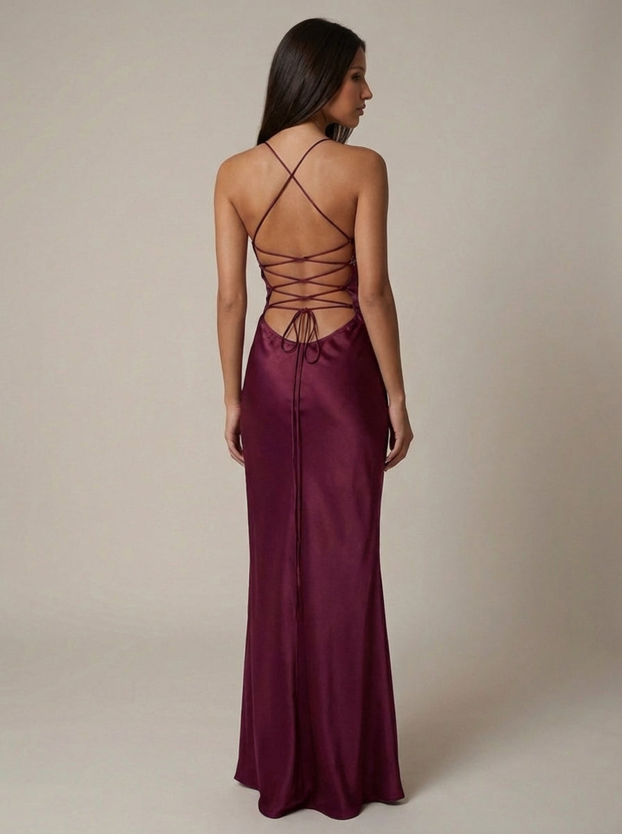 Madison | Beaded Halter Maxi Dress