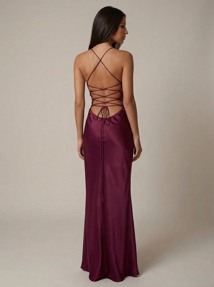 Madison | Beaded Halter Maxi Dress